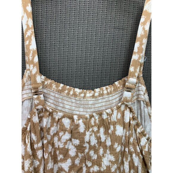 Joyspun Women's Plus Size 3X Tan & White Gauze Top Adjustable Straps - Picture 3 of 8